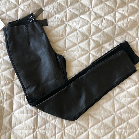 SOLD Design Lab Pants - NWT black leather leggings.
